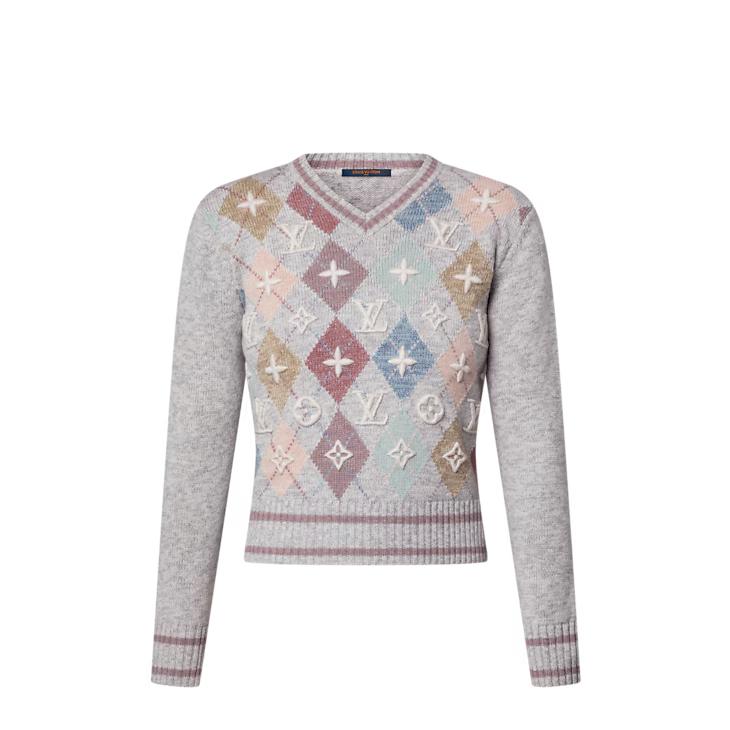 3D Signature Argyle Jumper