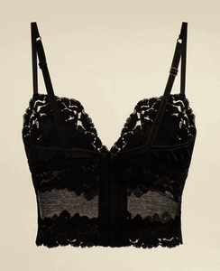 Lace and satin bra top